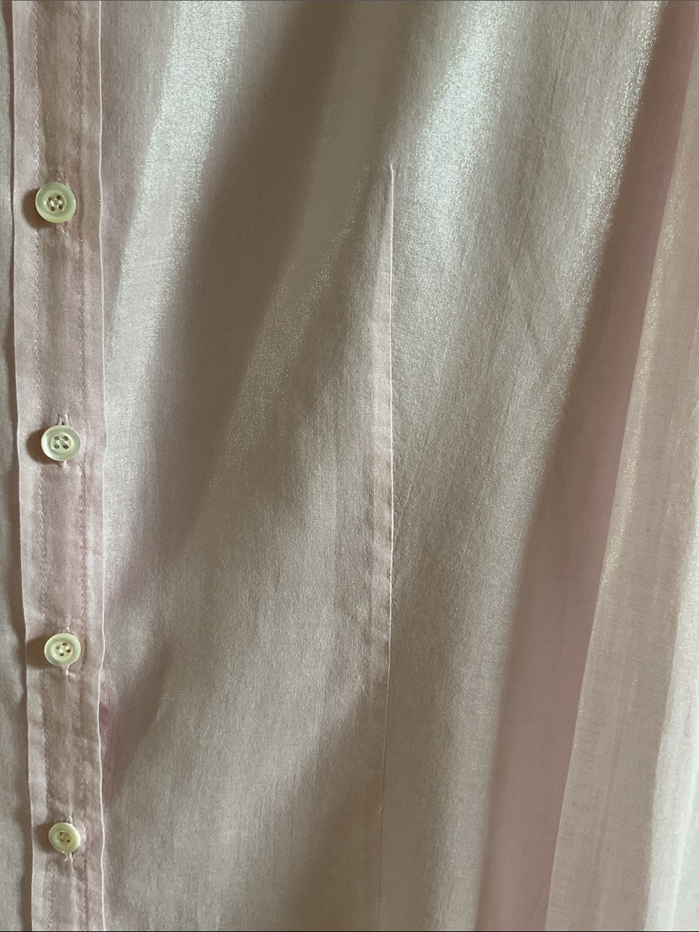 J. Crew Pale Pink Sheen Button-Up Dress Women’s Shirt - Picture 3 of 8